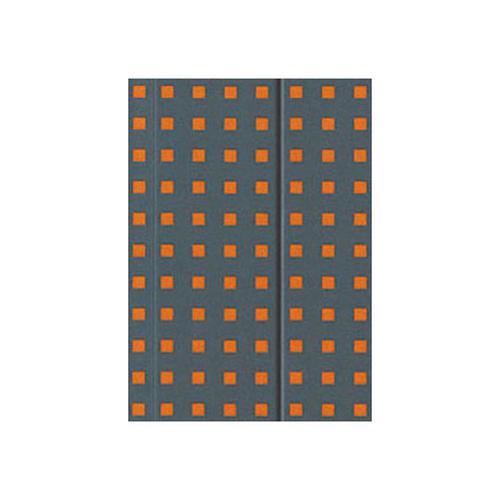 Quadro Notebook Grey on Orange B6, Unlined