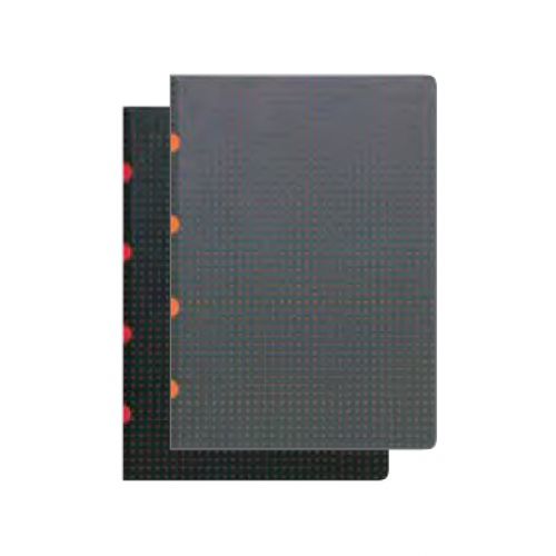 Cahier Circulo Notebook Black on Red/Grey on Orange A4, Grid