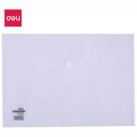 Deli Button Wallet A4 Clear Pack 10