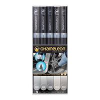 Chameleon 5 Pen Set Assorted Grey Tones