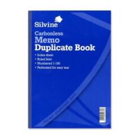 Silvine Carbonless Duplicate Memo Book 1-100 A4