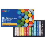 Mungyo, Round Oil Pastels, 12 Asstd Cols