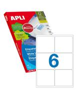 Apli 2421 Laser/Inkjet Labels 99.1x93.1mm 6up