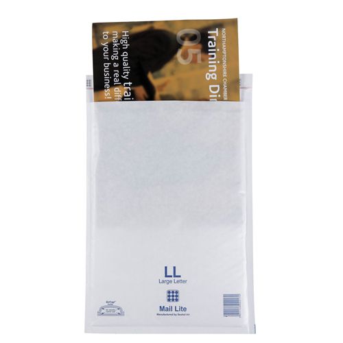 MAIL LITE WHITE BUBBLE MAILER A000 110MMX160MM BX100