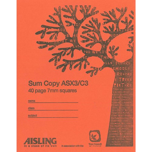 Aisling Sum Copy Book 20x16 40PG 10/PK ASx3/C3