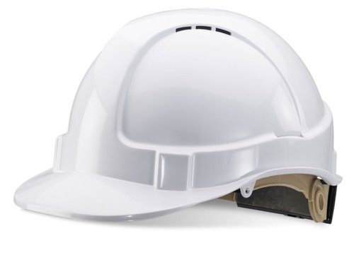 White Wheel Ratchet Headgear B-Brand Safety Helmet  Bbvshrhw