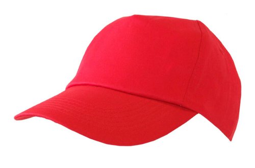 Poly-Cotton Workwear Baseball Cap Red  Bcre