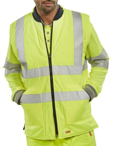 B-Seen Hv Outer Wear Bodywarmer Eng Sat/Yellow L Bwengsyl