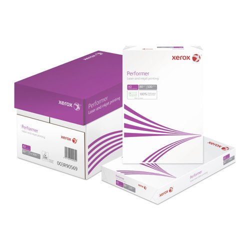 Xerox Performer A3 420x297mm Paper Ream-Wrapped 80gsm White Ref 62303 [Pack of 500]