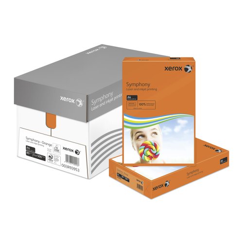 Xerox Symphony A4 Paper 80gsm Deep Tints Orange Ream 003R93953 (Pack of 500) 003R93953 - Xerox - XX93953 - McArdle Computer and Office Supplies