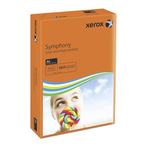 Xerox Symphony PEFC2 A4 210X297mm 160Gm2 Strong Orange Pack Of 250 003R94276 Xerox