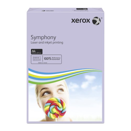 617544 Xerox Symphony PEFC2 A4 210X297mm 80Gm2 Mid Lilac Pack Of 500 003R93969