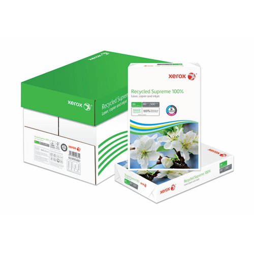 Xerox Recycled Supreme FSC 100% Recycled A4 210x29 7 mm 80Gm2 Pack 500 Plain Paper PC1018