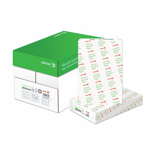 617754 | Xerox Recycled Supreme A3 80gm is a premium quality bright white paper made to deliver outstanding performance in laser and inkjet printers.  Made from 100% selected post consumer waste. Use For, Any internal Office communication, Invoices, Externalletters and communication. Techniques, Laser and Copier B&W printing.  Random colour laser printing.  Inkjet printing