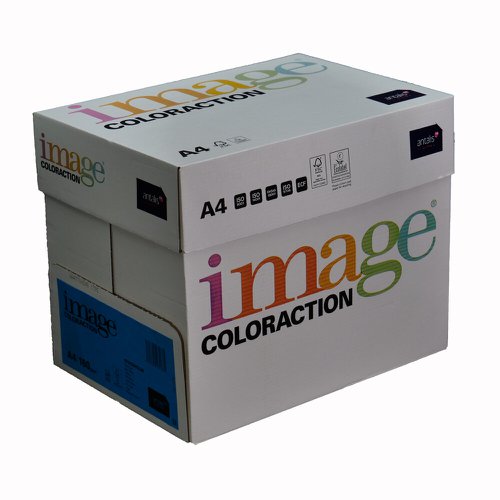 Coloraction Tinted Paper Deep Blue (Stockholm) FSC4 A4 210X297mm 160Gm2 210Mic Pack 250 Card PC1867