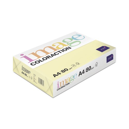 Coloraction Tinted Paper FSC4 Pale Yellow (Desert) FSC4 A4 210X297mm 80Gm2 Pack 500