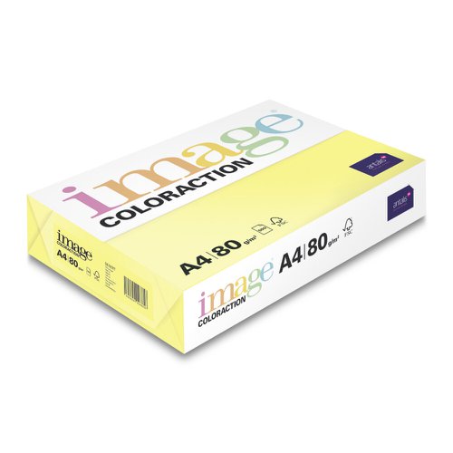 Coloraction Tinted Paper FSC4 Pale Yellow (Desert) FSC4 A4 210X297mm 80Gm2 Pack 500