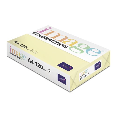 Coloraction Tinted Paper Pale Yellow (Desert) FSC4 A4 210X297mm 120Gm2 Pack 250