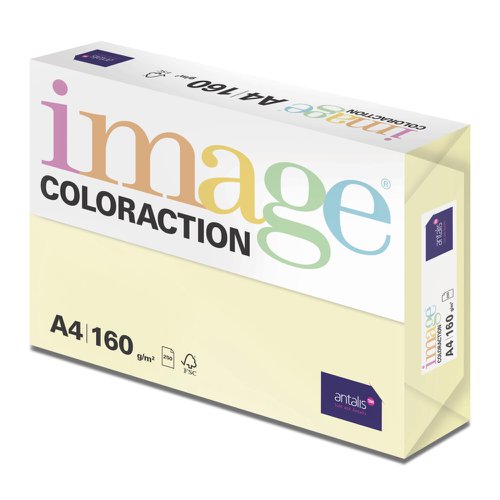 Coloraction Tinted Paper Pale Yellow (Desert) FSC4 A4 210X297mm 160Gm2 210Mic Pack 250 Plain Paper PC1773