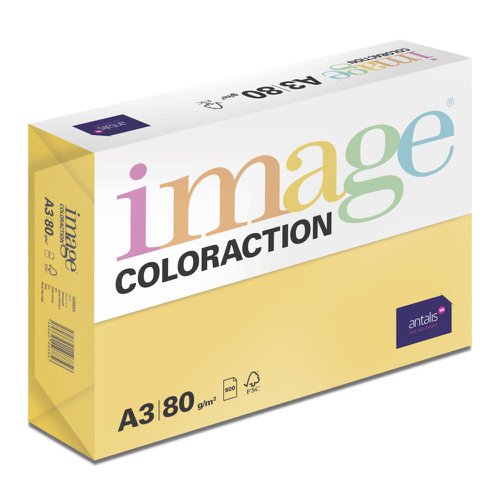 Coloraction Tinted Paper Gold (Hawaii) FSC4 A3 297X420mm 80Gm2 Pack 500 Plain Paper PC1828