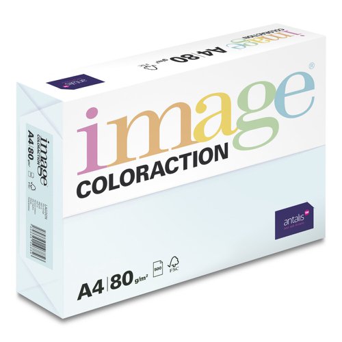 Image Coloraction Lagoon FSC4 A4 210X297mm 80Gm2 Pale Blue Pack Of 500
