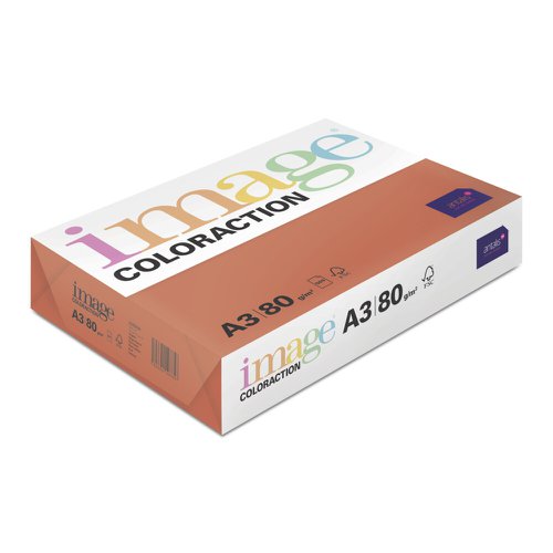Coloraction Tinted Paper Dark Red (London) FSC4 A3297X420mm 80Gm2 Pack 500 Plain Paper PC1899