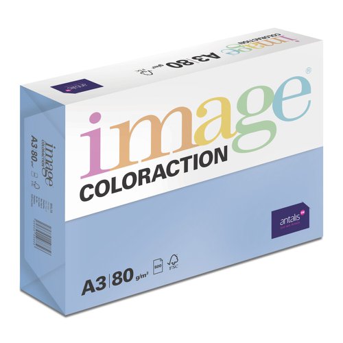 610917 Image Coloraction Malta FSC4 A3 297X420mm 80Gm2 Mid Blue Pack Of 500