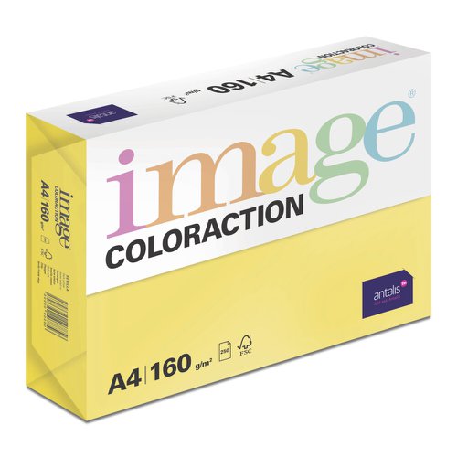 Image Coloraction Sevilla FSC4 A4 210X297mm 160Gm2 210mic Dark Yellow Pack Of 250