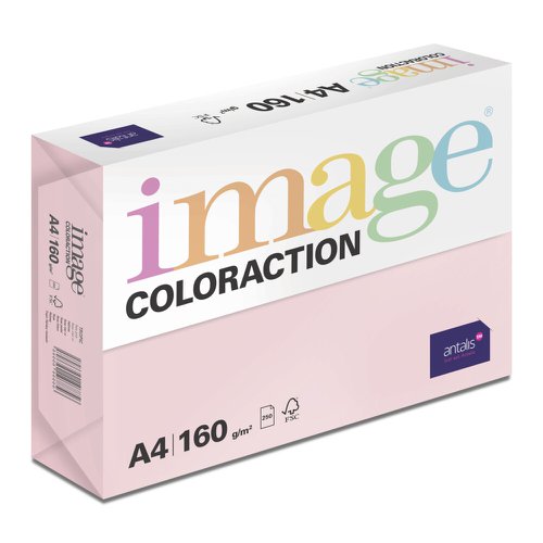 Coloraction Tinted Paper Pale Pink (Tropic) FSC4 A4 210X297mm 160Gm2 210Mic Pack 250