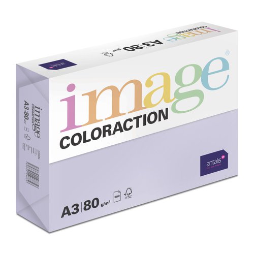 Coloraction Tinted Paper Mid Lilac (Tundra) FSC4 A3 297X420mm 80Gm2 Pack 500 Plain Paper PC1823