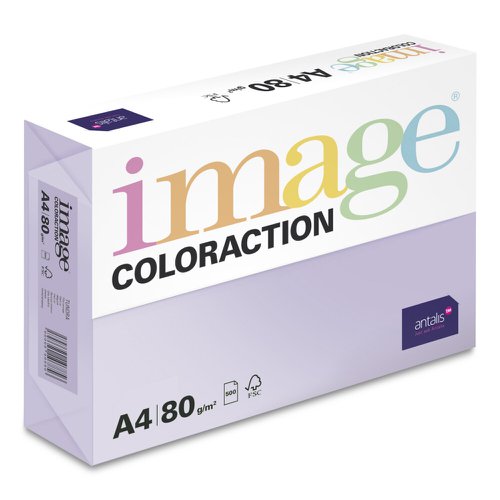 Coloraction Tinted Paper Mid Lilac (Tundra) FSC4 A4 210X297mm 80Gm2 Pack 500