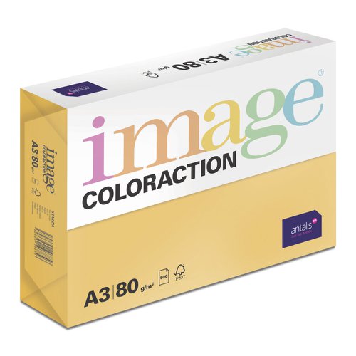 Image Coloraction Venezia FSC4 A3 297X420mm 80Gm2 Mid Orange Pack Of 500