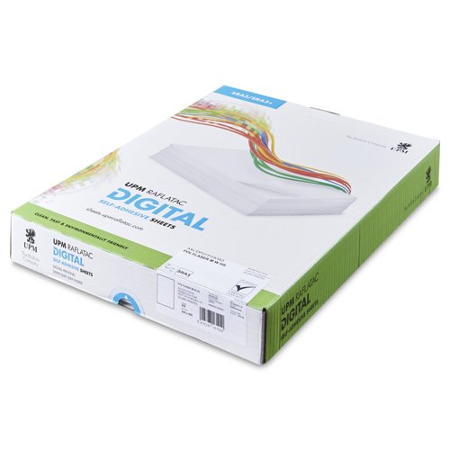 Raflatac Polylaser Gloss White Permanent Adh Scoreline 72Gm2 320x450mm S