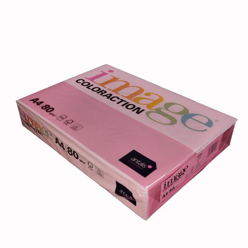 Image Coloraction Tinted Paper A4 80gsm Mid Pink Coral (Pack 500) 84663 610907