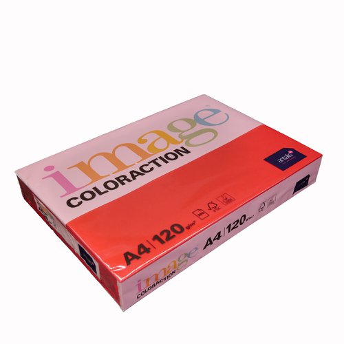 Coloraction Tinted Paper Deep Red (Chile) FSC4 A4 210X297mm 120Gm2 Pack 250 Plain Paper PC1845