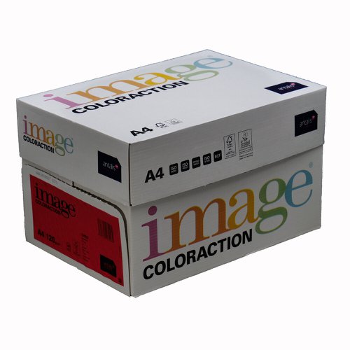 610911 Image Coloraction Chile FSC4 A4 210X297mm 120Gm2 Deep Red Pack Of 250