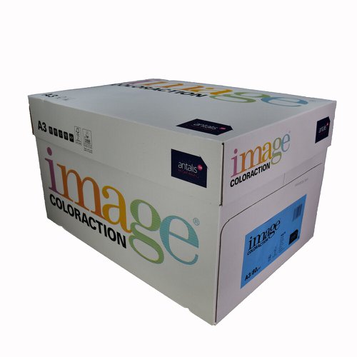 Coloraction Tinted Paper Mid Blue (Malta) FSC4 A3 297X420mm 80Gm2 Pack 500