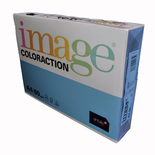 Coloraction Tinted Paper Mid Blue (Malta) FSC4 A4 210X297mm 80Gm2 Pack 500