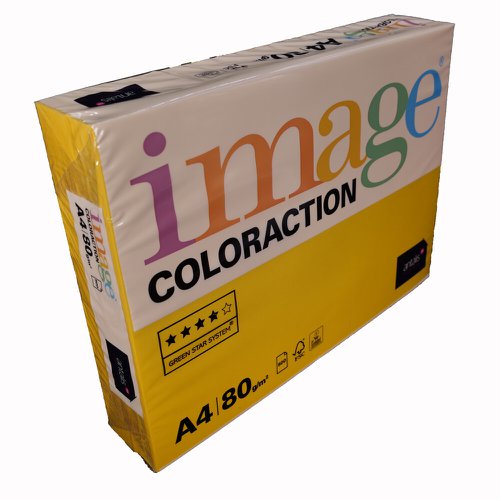 Image Coloraction Sevilla FSC4 A4 210X297mm 80Gm2 Dark Yellow Pack Of 500