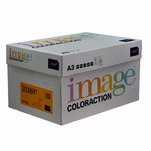Coloraction Tinted Paper Mid Orange (Venezia) FSC4 A3 297X420mm 80Gm2 Pack 500
