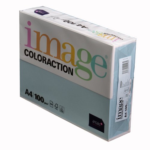 Coloraction Tinted Paper Pale Icy Blue (Iceberg) FSC4 A4 210X297mm 100Gm2 Pack 500 Plain Paper PC1912