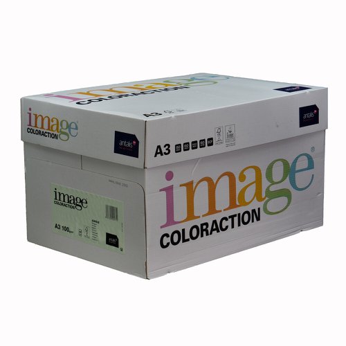 Coloraction Tinted Paper Pale Green (Jungle) FSC4 A3 297X420mm 100Gm2 Pack 500