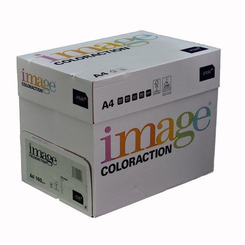 Coloraction Tinted Paper Mid Grey (Iceland) FSC4  A4 210X297mm 160Gm2 210Mic Pack 250 Card PC1866