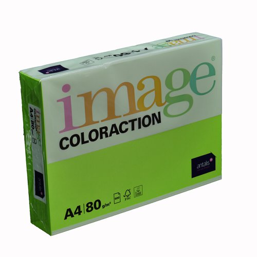 Image Coloraction Rio FSC4 A4 210X297mm 80Gm2 Neon Green Pack Of 500