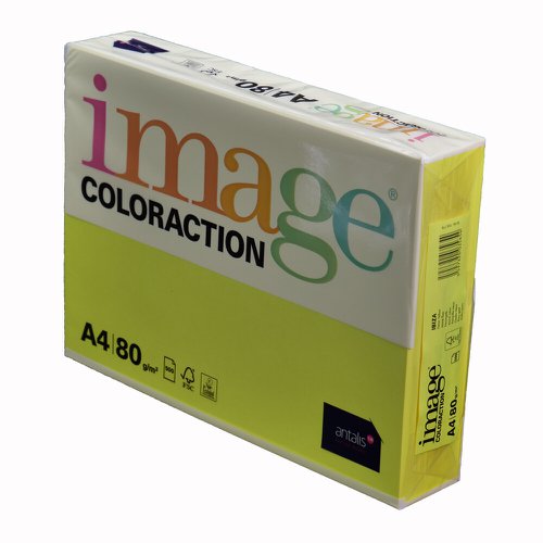 Image Coloraction Ibiza FSC4 A4 210X297mm 80Gm2 Neon Yellow Pack Of 500