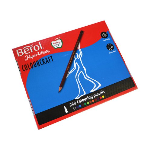 603976 Berol Colourcraft Pencil Assorted 288 Pack 3P