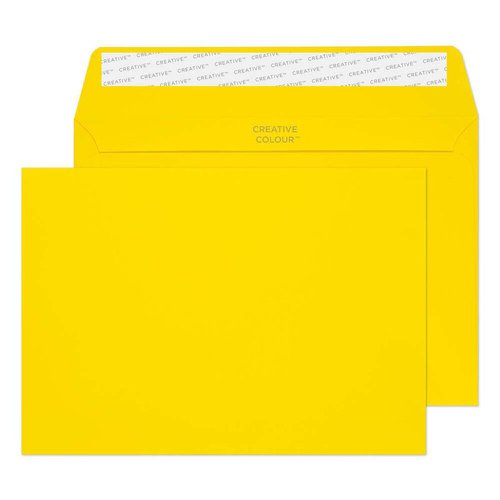 Blake Creative Colour Banana Yellow Peel & Seal Wallet 162X229mm 120Gm2 Pack 500 Code 303 3P Blake Envelopes