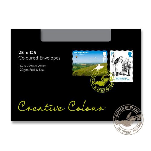 Blake Creative Colour Graphite Grey Peel & Seal Wallet 162X229mm 120Gm2 Pack 25 Code 45324 3P  605003