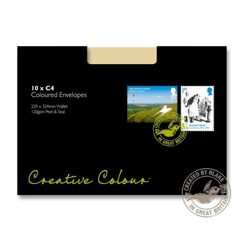 605040 Blake Creative Colour Biscuit Beige Peel & Seal Wallet 229X324mm 120Gm2 Pack 10 Code 63427 3P