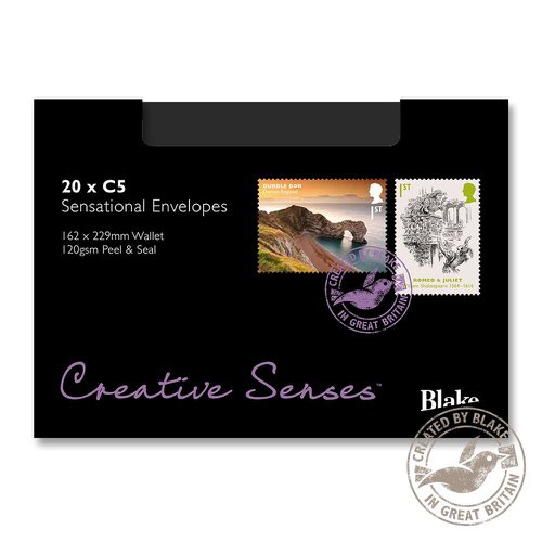 Blake Creative Senses Black Velvet Peel & Seal Wallet 162X229mm 140Gm2 Pack 20 Code 44V645 3P  605138